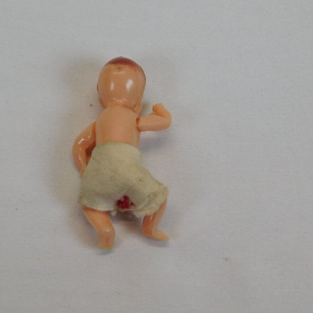 Lot of 3 Creepy Miniature Babydolls Dollhouse Size 1 Articulated Jointed Tiny - Picture 5 of 9